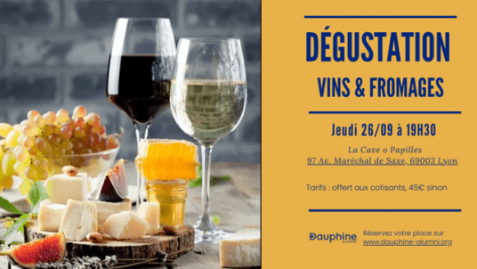 Soirée spéciale rentrée 2024 : Dégustation vins et fromages